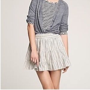J. Crew Tiered Striped Full Short Skirt M